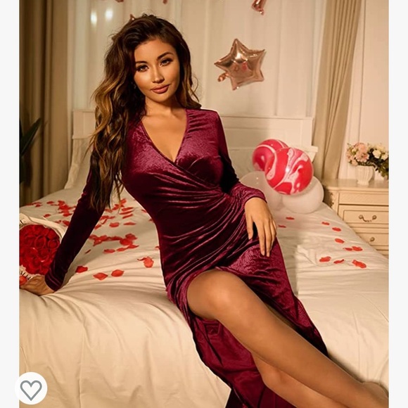 NET Amazon Red Dress - Picture 2 of 2